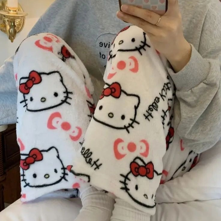 White Hello Kitty Pajama Pants