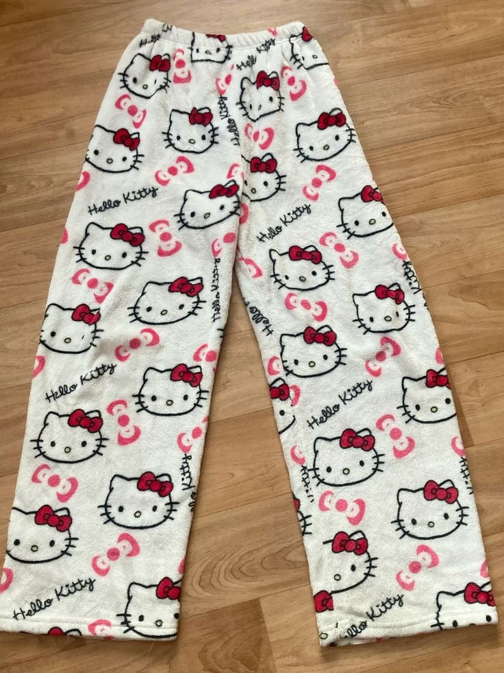White Hello Kitty Pajama Pants
